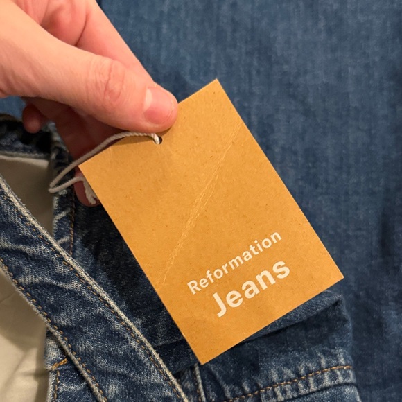 Reformation Jolie Mini Denim Dress NWT - Picture 7 of 8